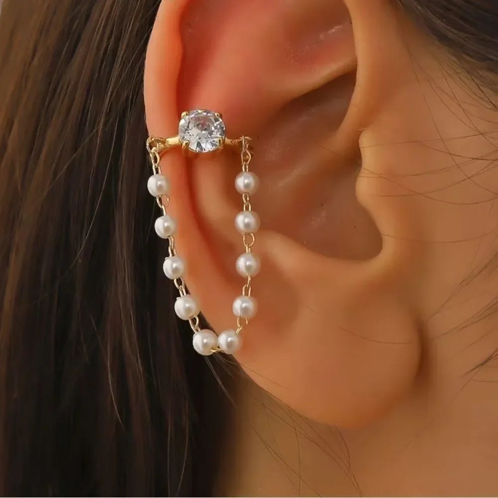 Pearl Chain Ear Cuff #2389